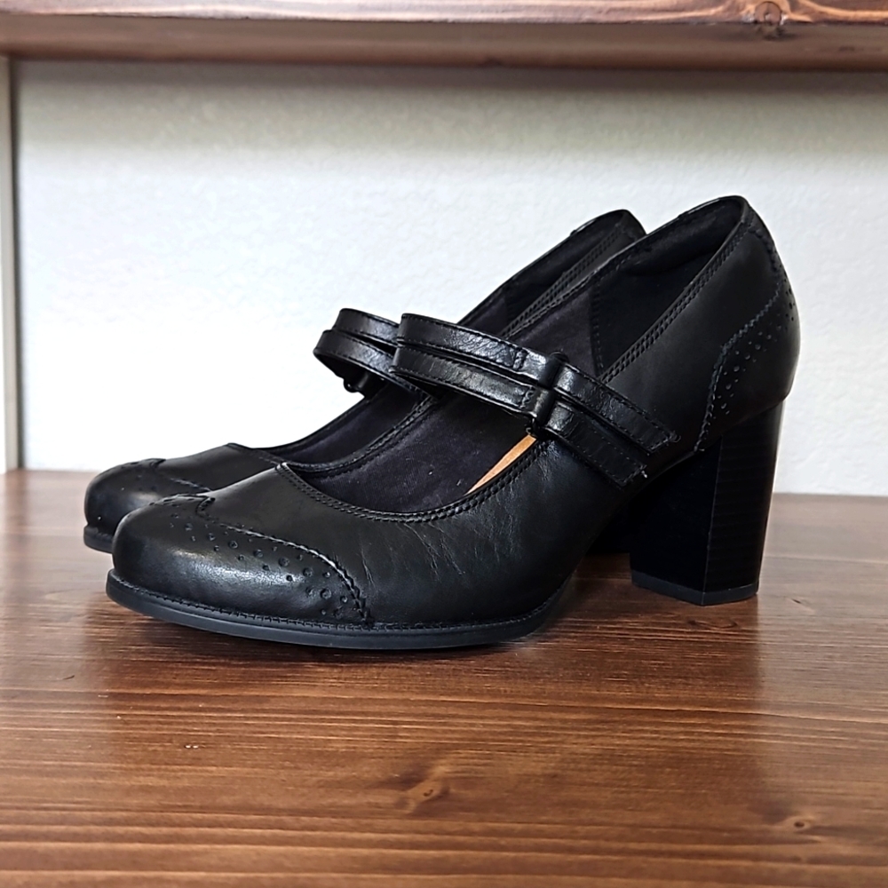 Clarks Stack Heel Mary-Janes